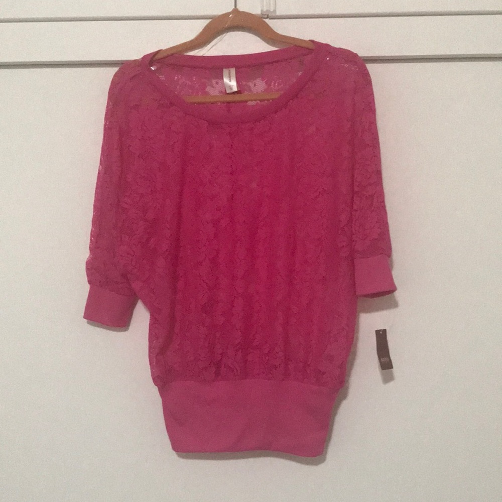 Pink floral tunic